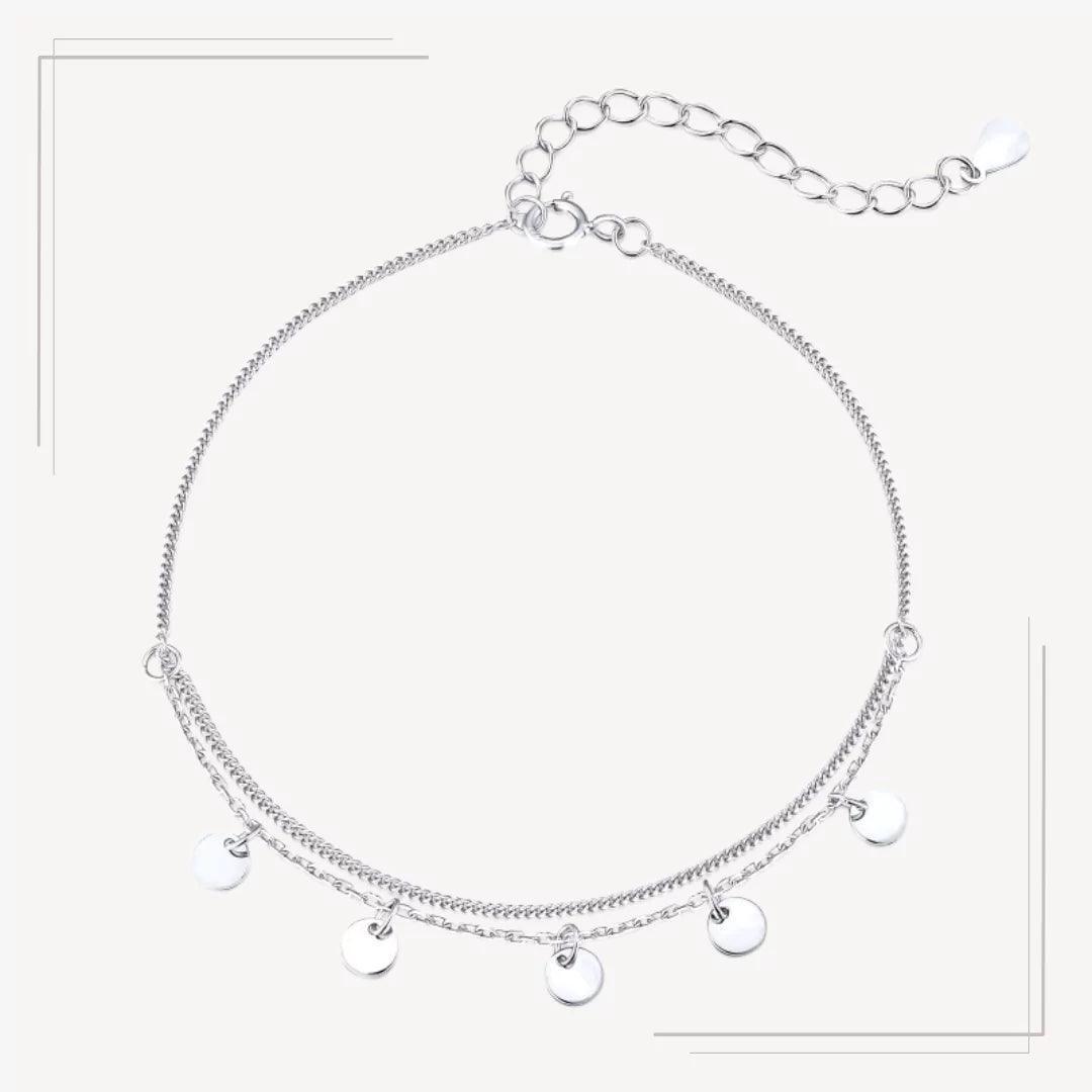 Brățară din argint cu pandantive tip monedă – B33 – Design elegant de la Masiri.ro