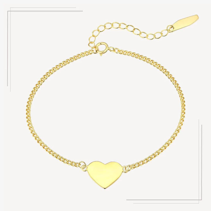 Brățară din argint placată cu aur și inimă plină – B51 – Design elegant de la Masiri.ro