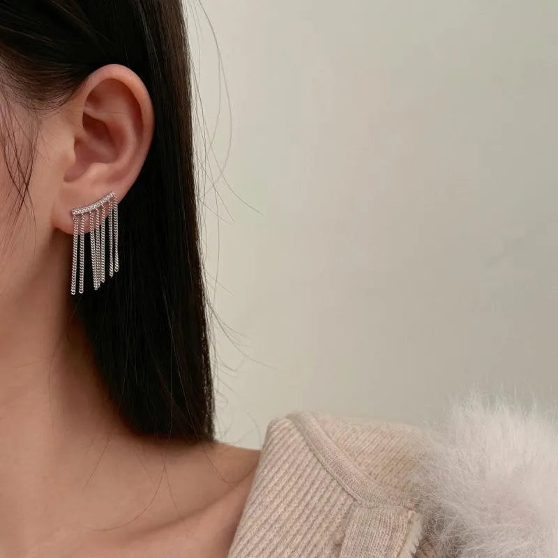 Cercei din argint cu bare verticale - Athena – Design elegant de la Masiri.ro