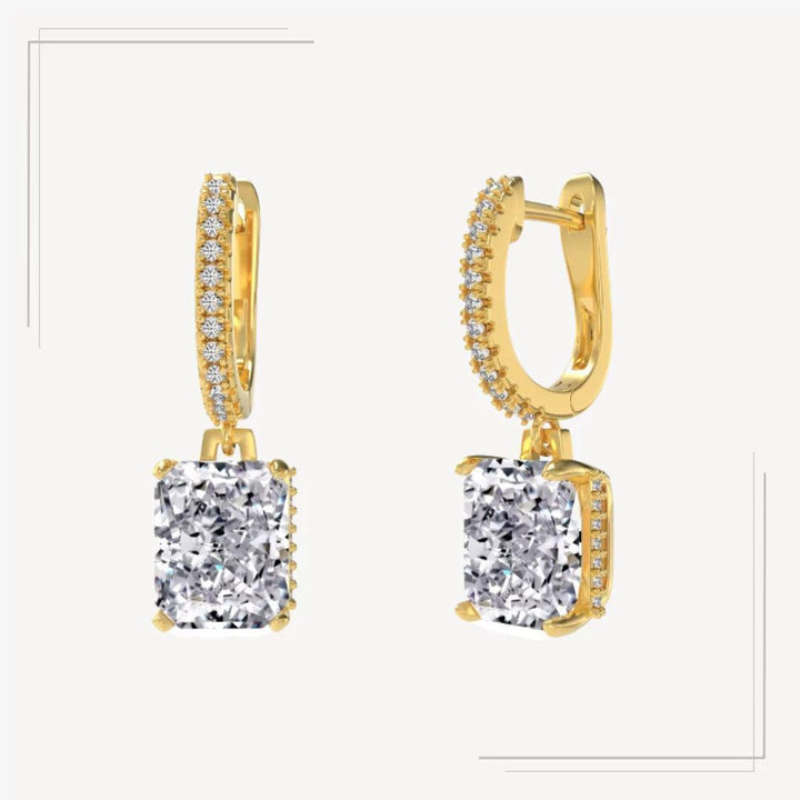 Cercei din argint placat cu aur si detalii strălucitoare - Nova – Design elegant de la Masiri.ro