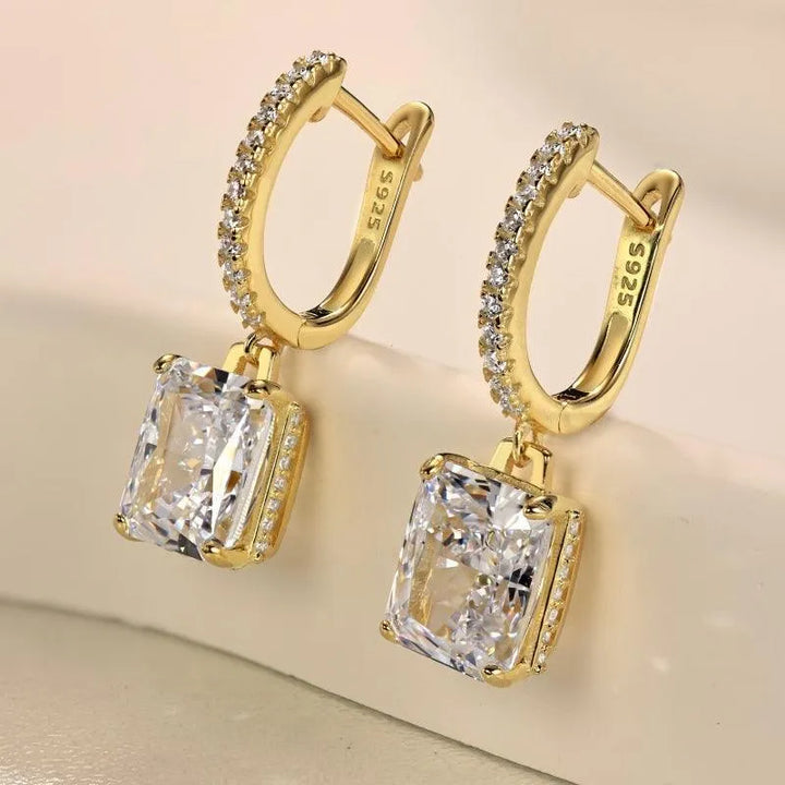 Cercei din argint placat cu aur si detalii strălucitoare - Nova – Design elegant de la Masiri.ro