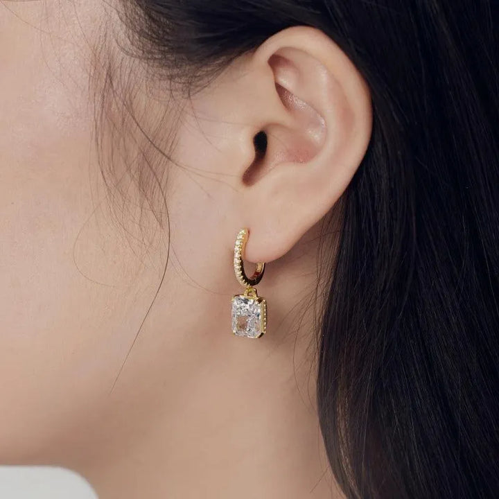 Cercei din argint placat cu aur si detalii strălucitoare - Nova – Design elegant de la Masiri.ro