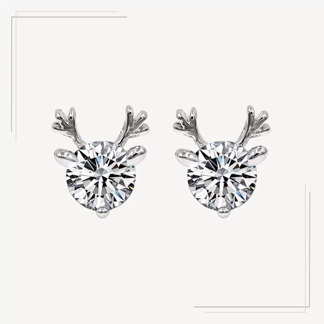 Cercei din argint festivi in formă de ren - C82 – Design elegant de la Masiri.ro