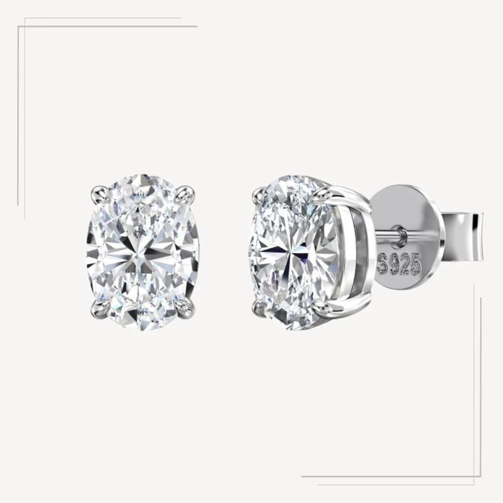 Cercei din argint cu Diamant Moissanite Bella