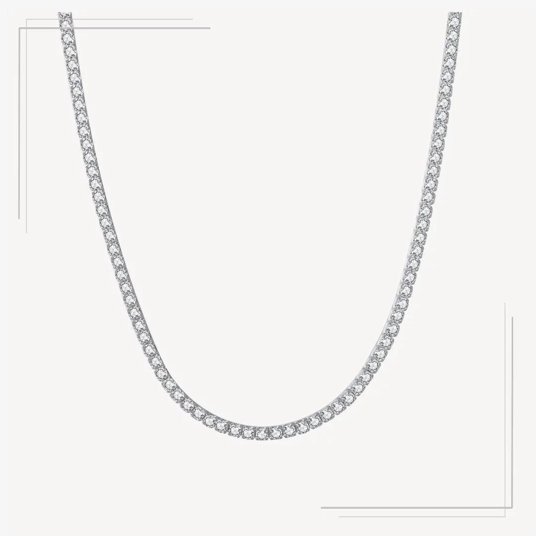 Colier din argint tennis cu pietre strălucitoare 2 mm - L27 – Design elegant de la Masiri.ro