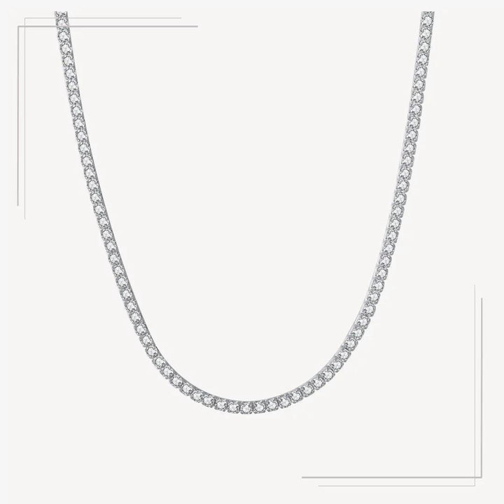 Colier din argint tennis cu pietre strălucitoare 2 mm - L27 – Design elegant de la Masiri.ro