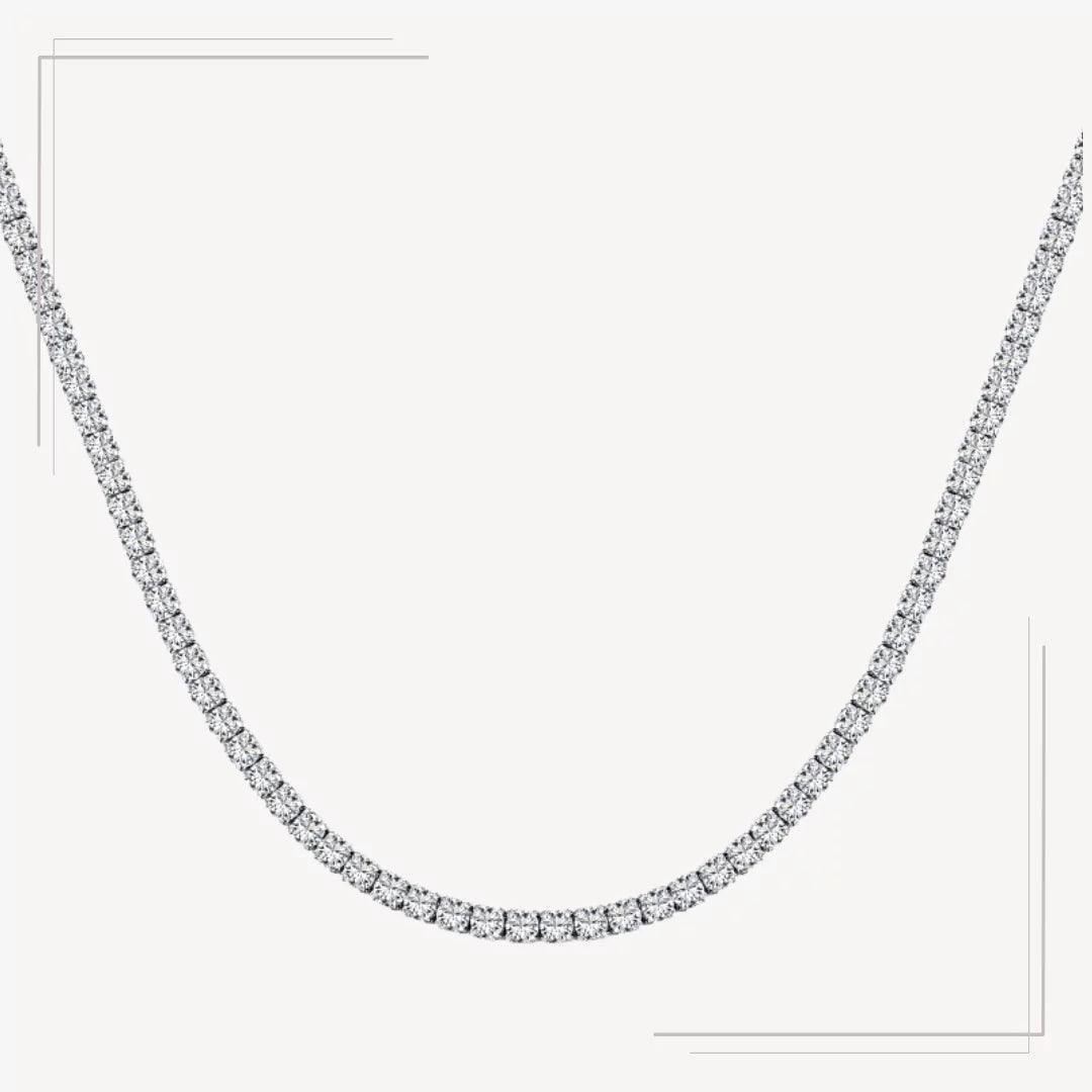 Colier din argint tennis cu pietre strălucitoare 3 mm - L66 – Design elegant de la Masiri.ro