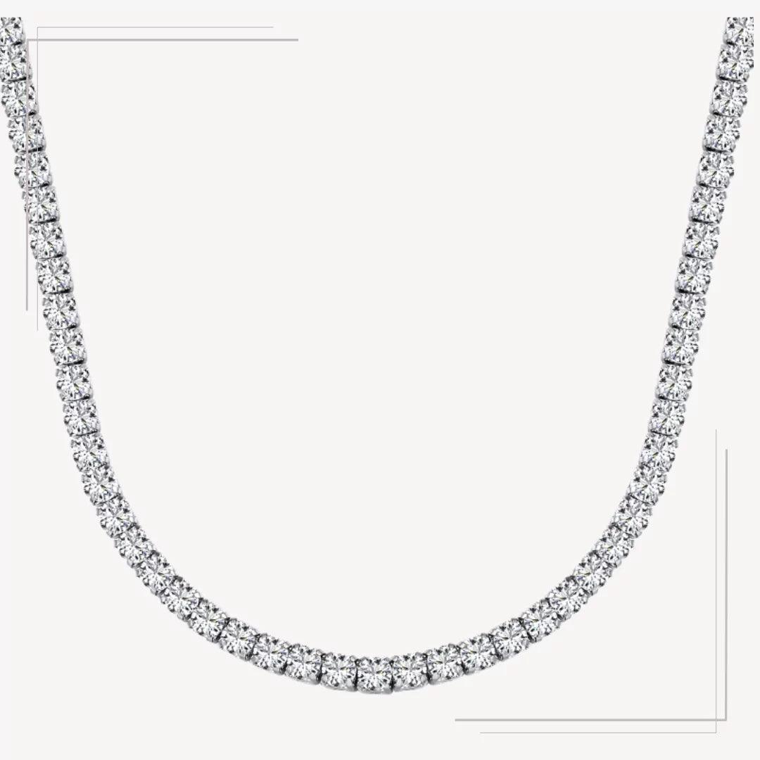 Colier din argint tennis cu pietre strălucitoare 4 mm - L65 – Design elegant de la Masiri.ro