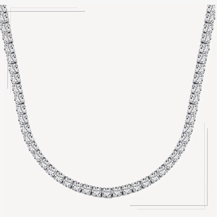 Colier din argint tennis cu pietre strălucitoare 4 mm - L65 – Design elegant de la Masiri.ro