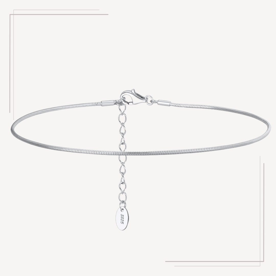 Brățară de gleznă din argint Simple BG11