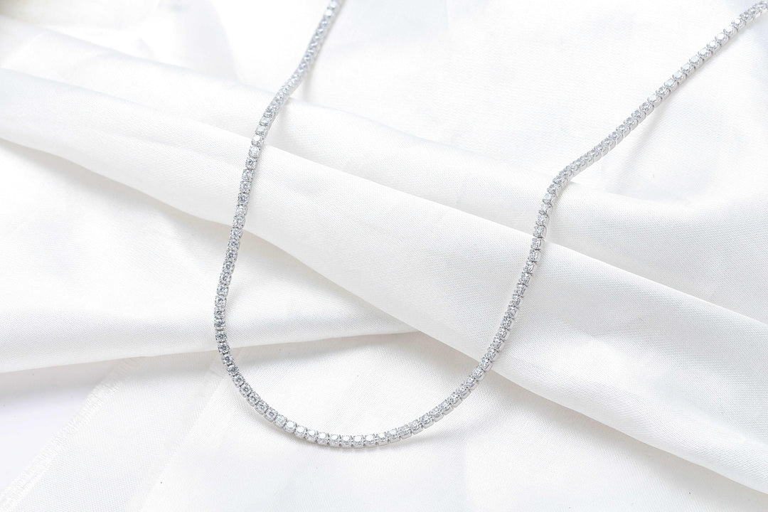 Colier din argint tennis cu pietre strălucitoare 2 mm - L27 – Design elegant de la Masiri.ro