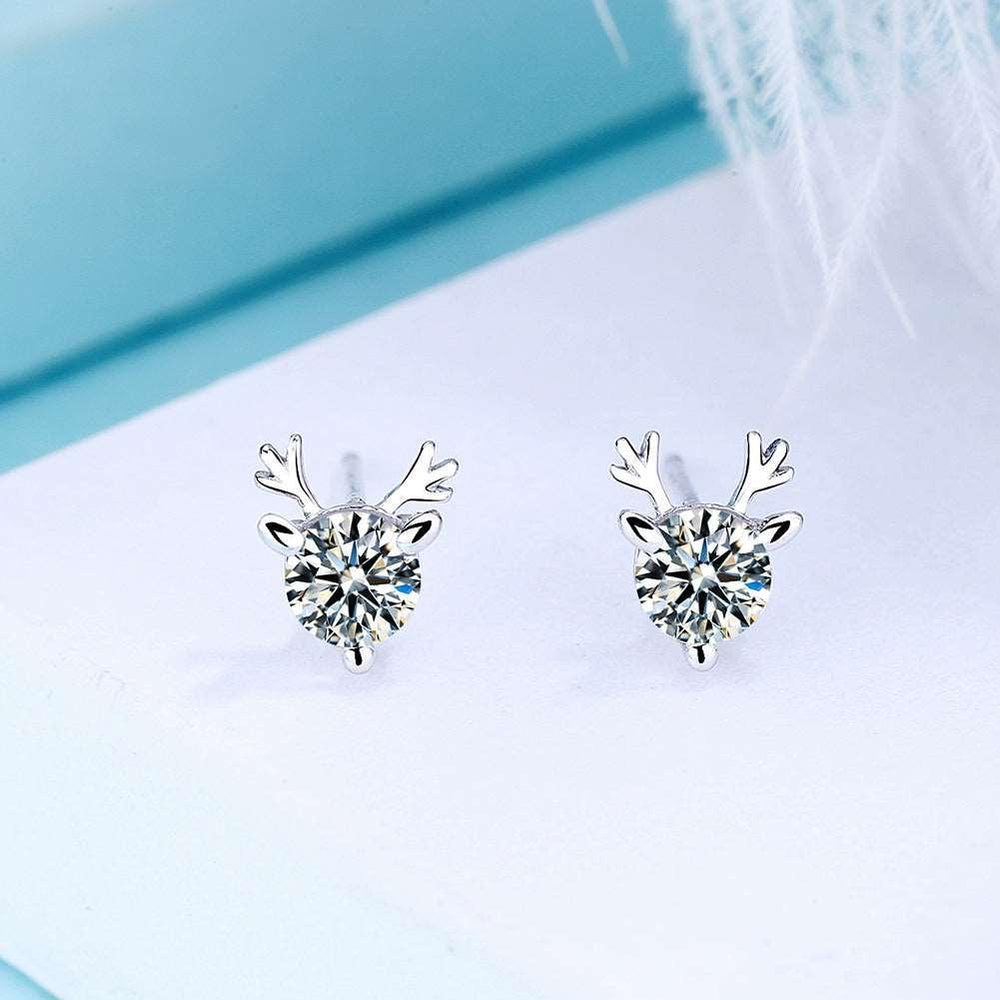 Cercei din argint festivi in formă de ren - C82 – Design elegant de la Masiri.ro