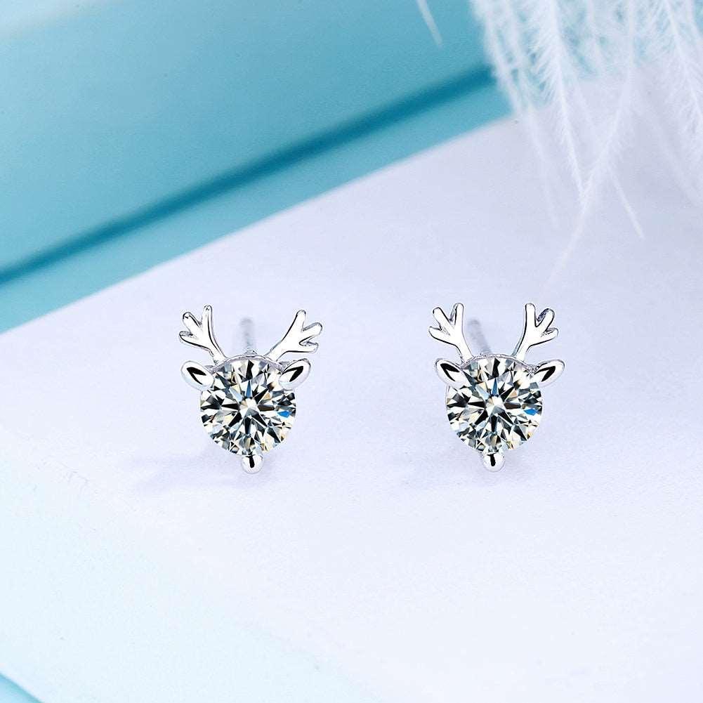 Cercei din argint festivi in formă de ren - C82 – Design elegant de la Masiri.ro