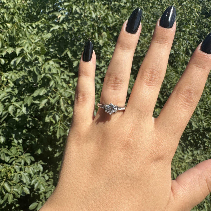 Inel din Argint cu Diamant Moissanite Forever in love – IM09 – Design elegant de la Masiri.ro