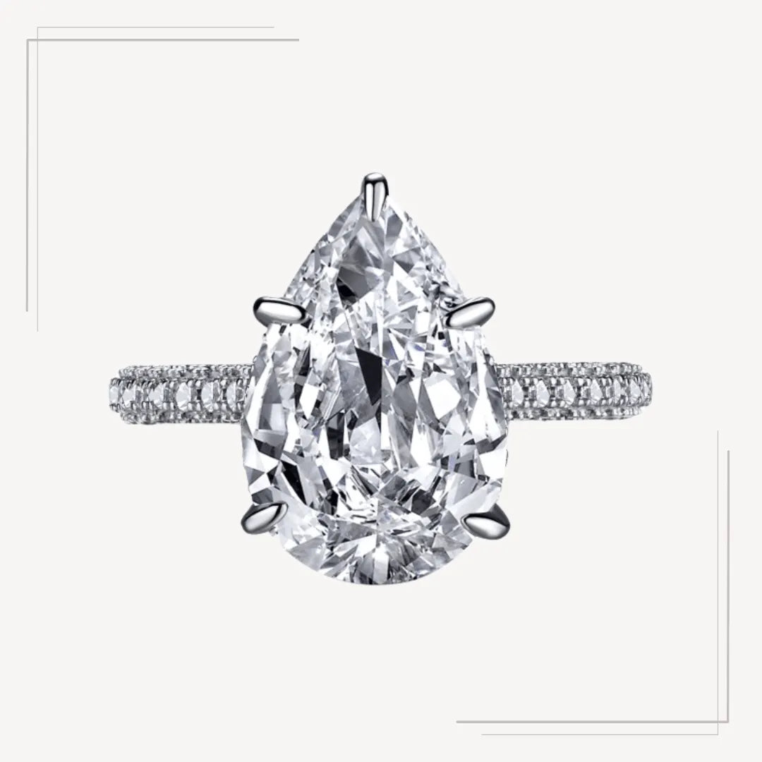 Inel din argint elegant cu piatră centrală strălucitoare – Caroline – Design elegant de la Masiri.ro