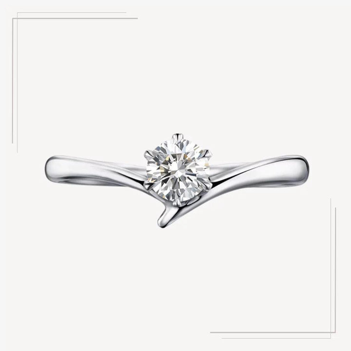 Inel din argint cu piatră rotundă și design asimetric elegant – I26 – Design elegant de la Masiri.ro