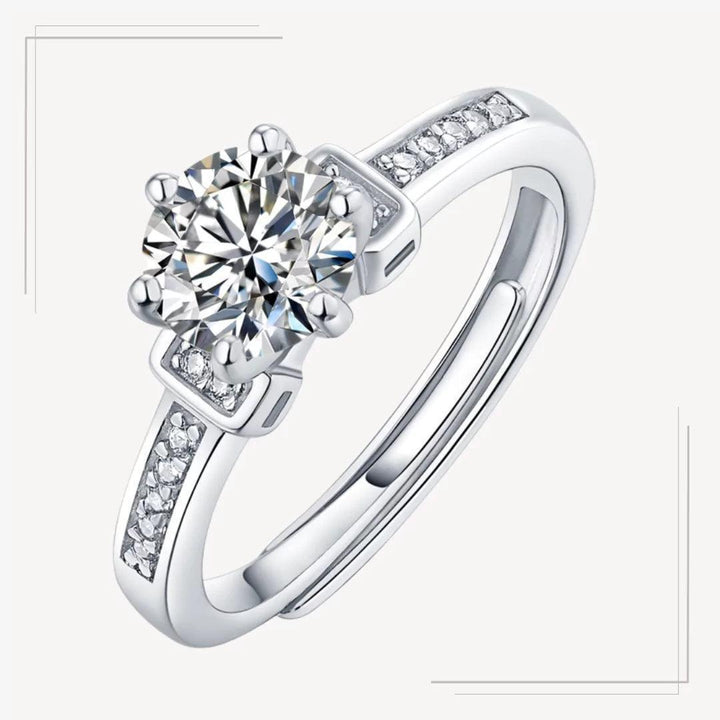 Inel din Argint cu Diamant Moissanite Forever in love – IM09 – Design elegant de la Masiri.ro