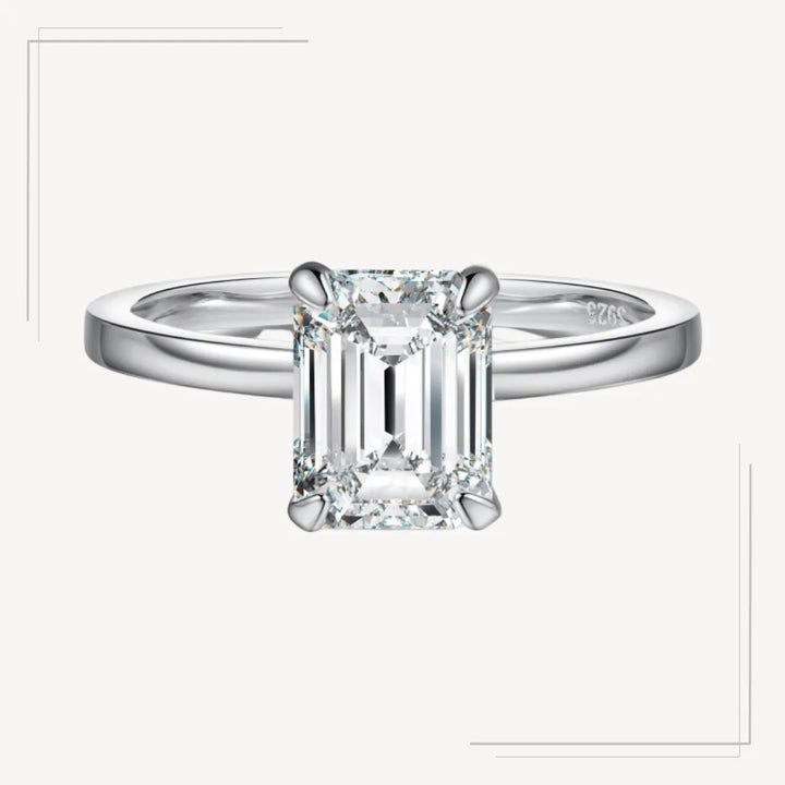 Inel elegant din argint cu Moissanite – Hailey – Design elegant de la Masiri.ro