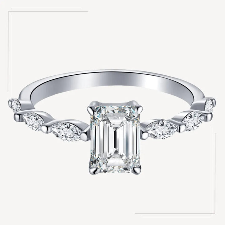 Inel din argint cu diamant Moissanite – Sarah – Design elegant de la Masiri.ro