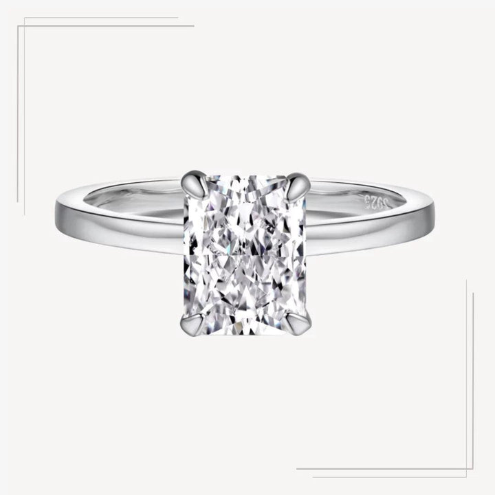 Inel din argint elegant cu piatră radiant – Ellie – Design elegant de la Masiri.ro