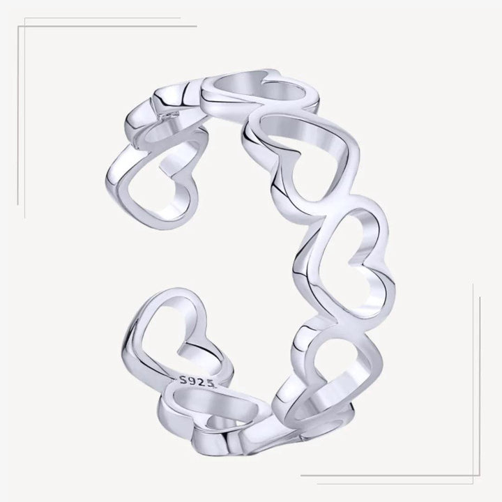 Inel din argint design Full Hearts – I45 – Design elegant de la Masiri.ro
