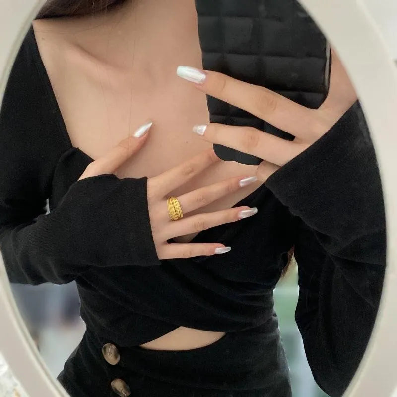 Inel din argint ajustabil statement – Madelyn – Design elegant de la Masiri.ro