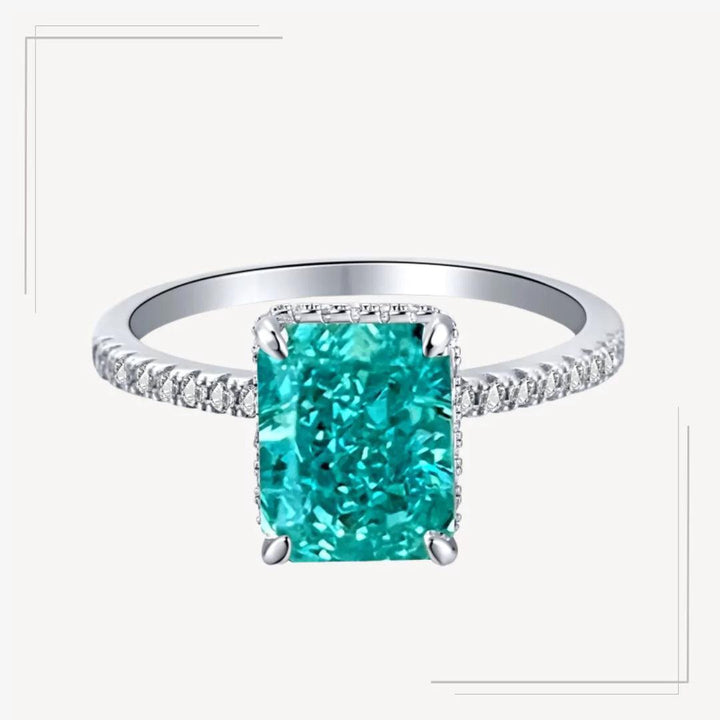 Inel din argint elegant cu piatră pătrată – Valentina – Design elegant de la Masiri.ro