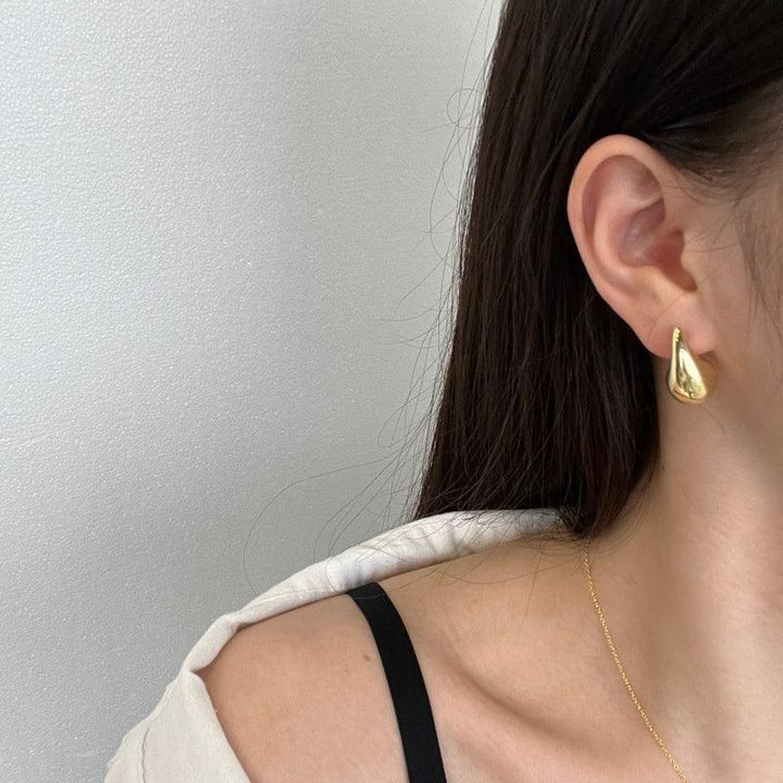 Cercei din argint placat cu aur tip picătură – Madison – Design elegant de la Masiri.ro