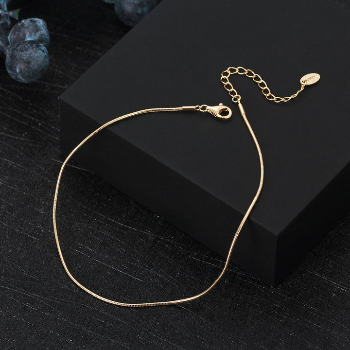 Brățară de gleznă din argint placata cu aur Simple BG14