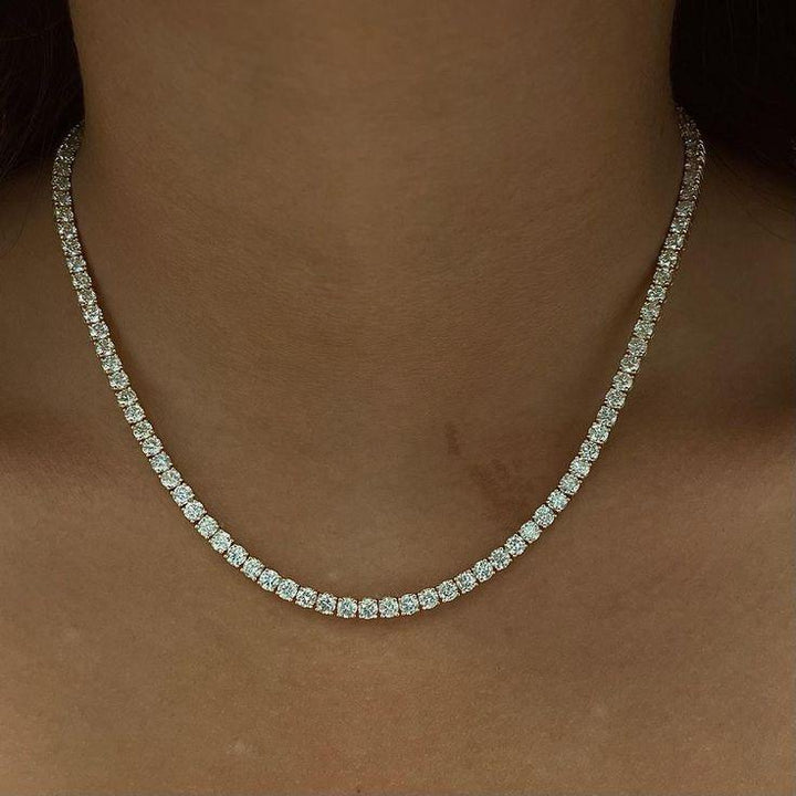 Colier din argint tennis cu pietre strălucitoare 4 mm - L65 – Design elegant de la Masiri.ro