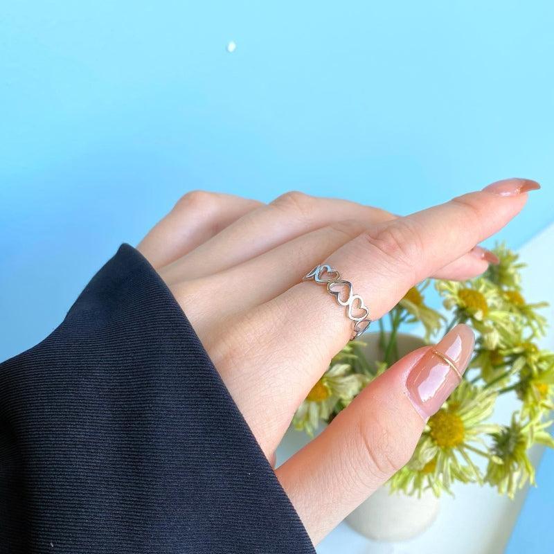 Inel din argint design Full Hearts – I45 – Design elegant de la Masiri.ro