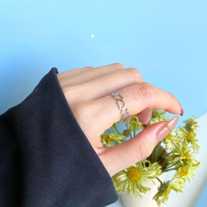 Inel din argint design Full Hearts – I45 – Design elegant de la Masiri.ro