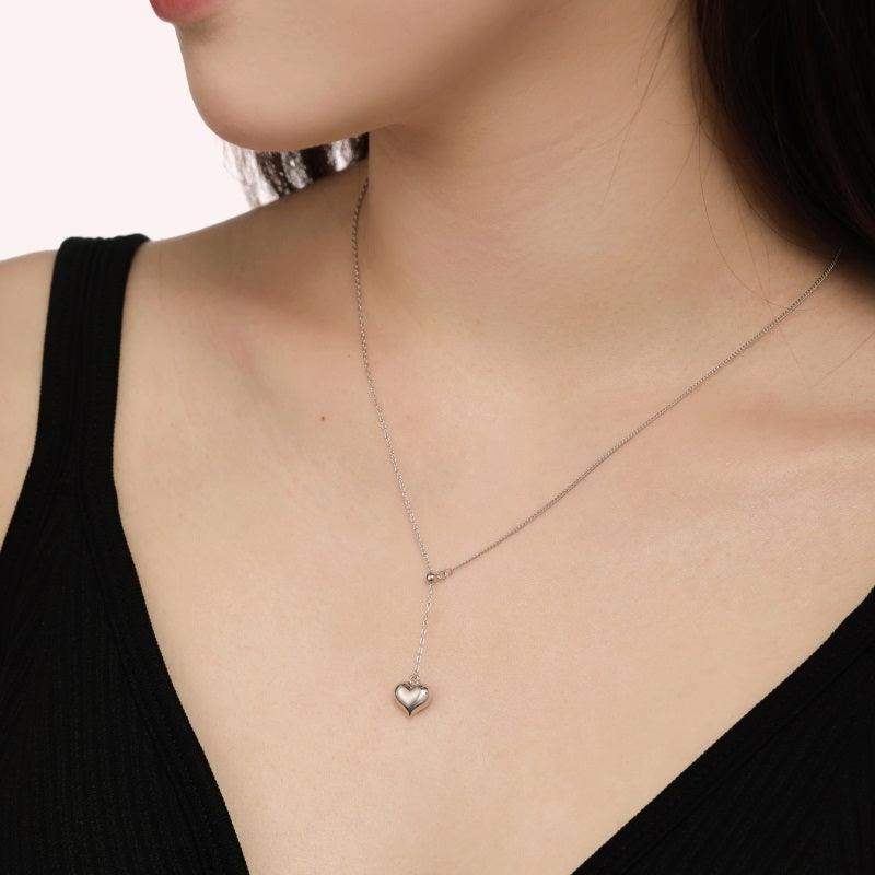 Lănțișor din argint minimalist cu pandantiv inimă - L60 – Design elegant de la Masiri.ro