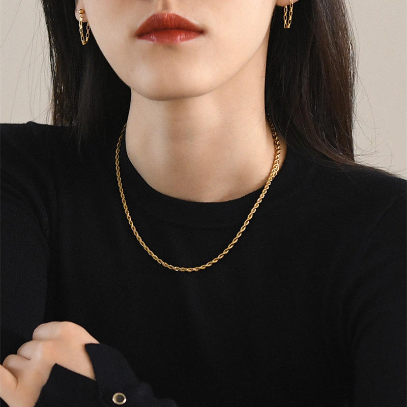 Colier Gold Rope Twist