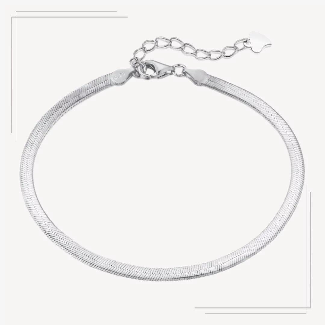 Brățară din argint minimalistă cu design snake - B57 – Design elegant de la Masiri.ro