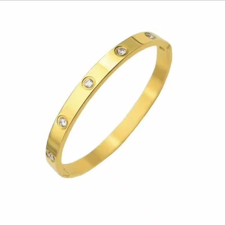 Bratara Gold Crystal Dots
