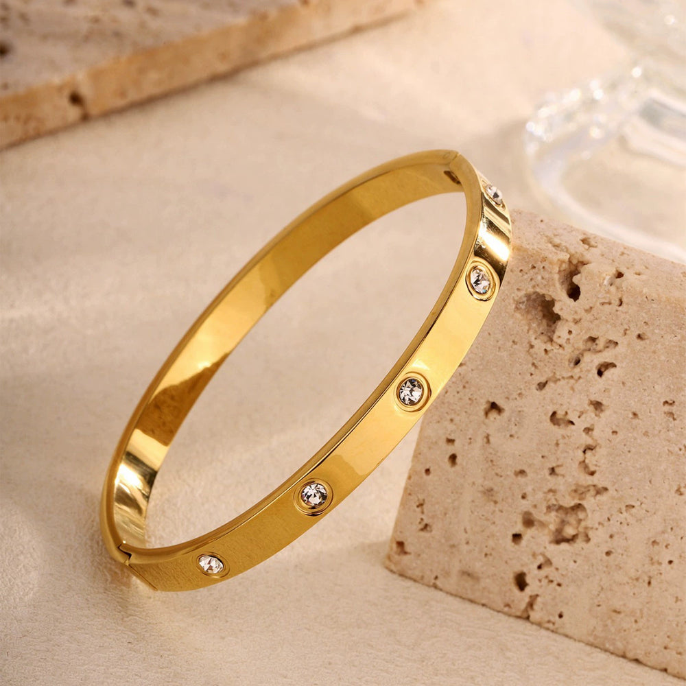 Bratara Gold Crystal Dots2