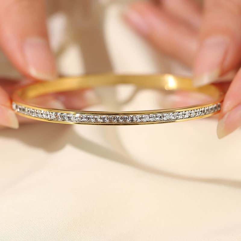 Bratara Gold Crystal Line2