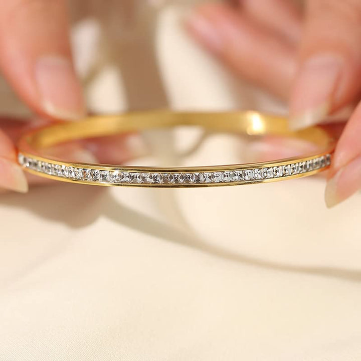 Bratara Gold Crystal Line2