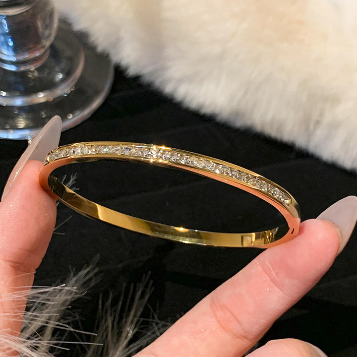Bratara Gold Crystal Line4