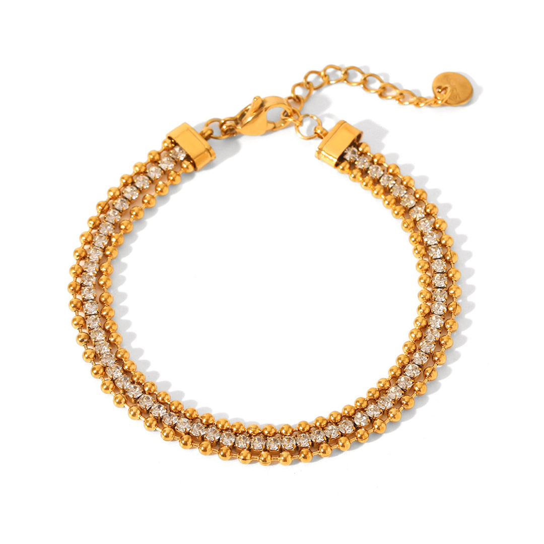 Bratara Gold Double Tennis Glow