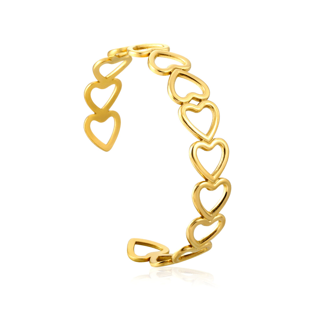 Bratara Gold Heart Chain