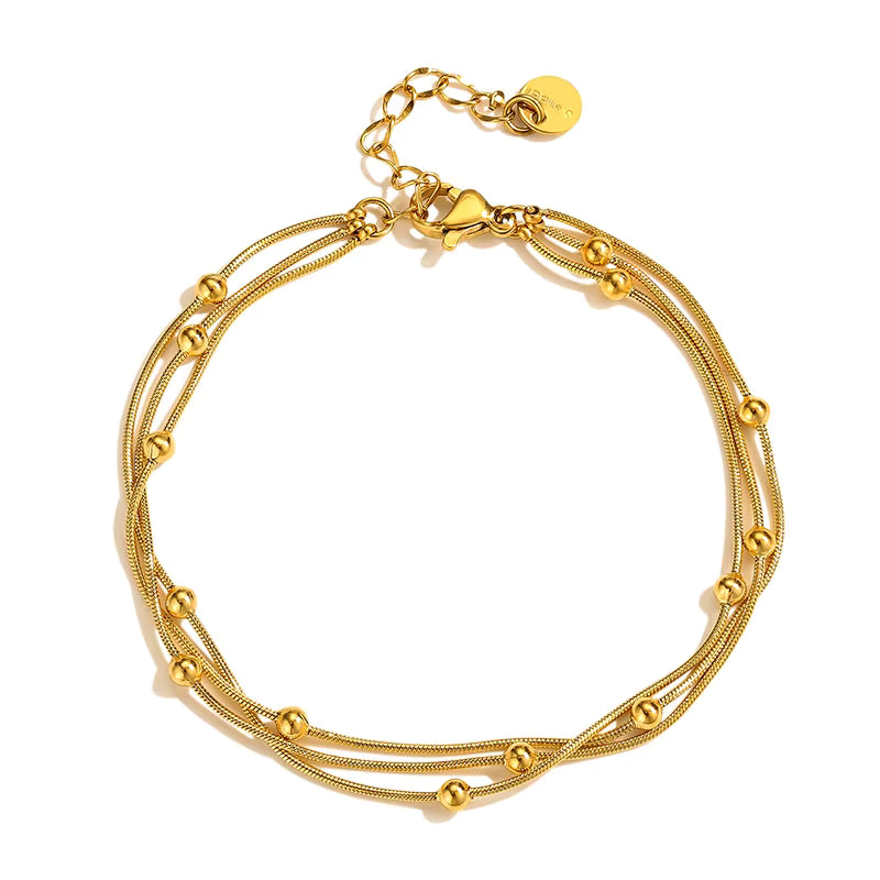 Bratara Gold Layer Beads