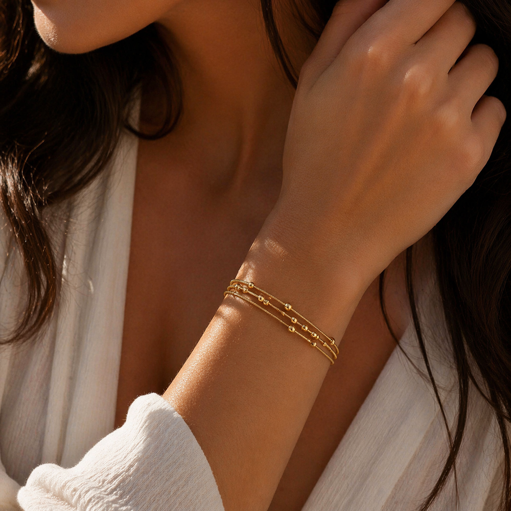 Bratara Gold Layer Beads3