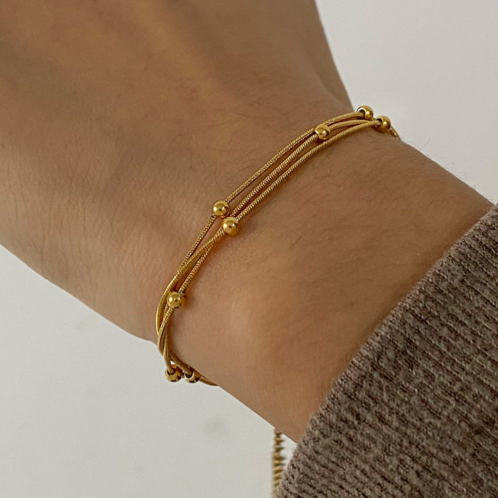 Bratara Gold Layer Beads44