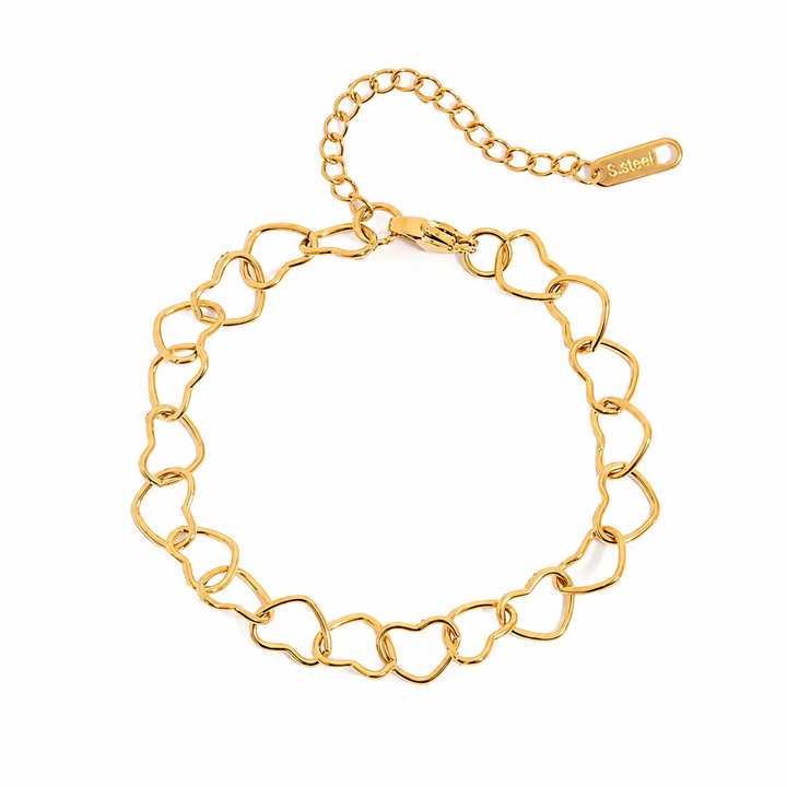 Bratara Gold Open Hearts