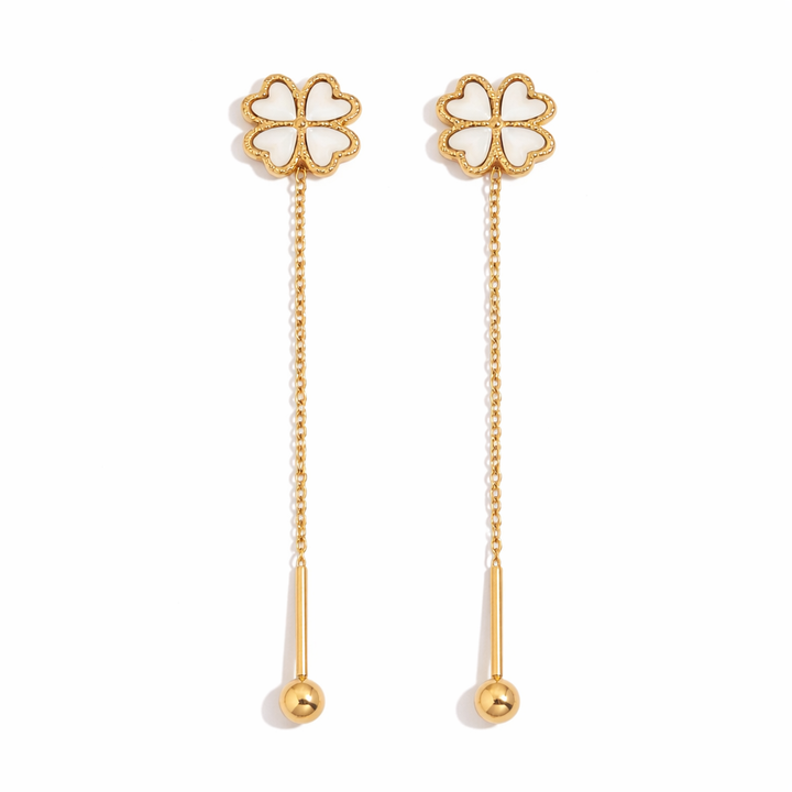 Cercei Gold Simple Clover