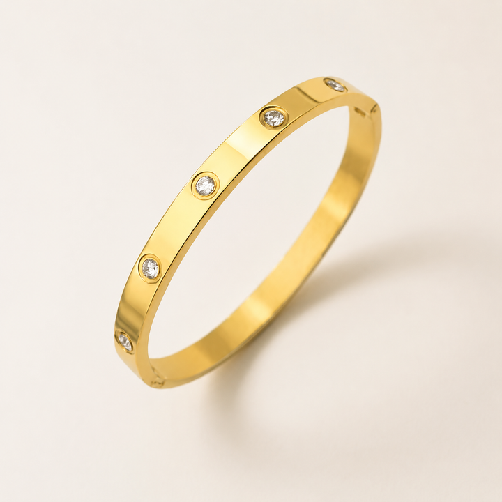Bratara Gold Crystal Dots