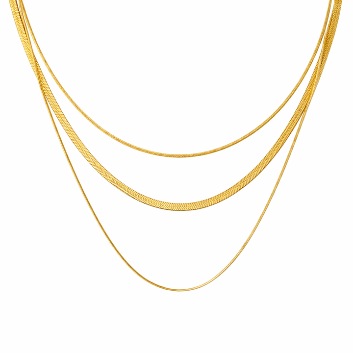 Colier Gold Triple Layer Glow
