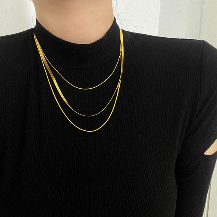 Colier Gold Triple Layer Glow2